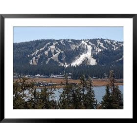Snow Summit Ski Area in Big Bear Lake, California, Struggles to Make Artificial Snow Framed Art Poster Print by Adrienne Helitzer, 39x31