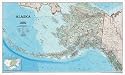 Map of Alaska Maps Art Poster Print, 38x23