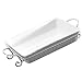 International Silver Rectangular Fluted Baker with Stainless-Steel Rack