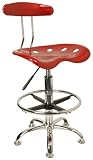 Drafting Stool / Bar Stool in Wine Red - LF-215-WINERED-GG