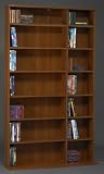CD / DVD / VHS 747 Multimedia Floor Storage Rack in Cherry Finish