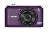 Canon PowerShot SX220 HS Digitalkamera (12 Megapixel, 14-fach opt. Zoom, 7,6 cm (3 Zoll) Display, Full HD, bildstabilisiert) purpur