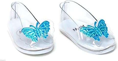 Cinderella's Slipper Shoes w/Butterflies made for 18" American Girl Doll Clothes