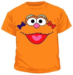 Sesame Street Zoe Head Orange T-Shirt Tee (Juvenile)