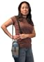 Kyjen Outward Hound Buddy Bottle Shoulder Bag with Water Bottle and Bowl for Pet and People, Blue and Gray