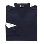 David Leadbetter Argyle Raglan Sweater (NAVY/GREY, LARGE)