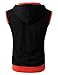 H2H Mens Useful Active Fashion Sleeveless Hoodie Zip-up Vest BLACKORANGE US S/Asia M (JNSK31)