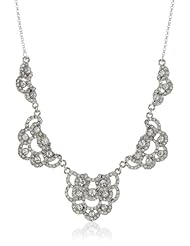 Nina Trifle Crystal Bib Necklace, 15" + 3"
