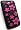 EMARTBUY APPLE IPOD TOUCH 2G/3G SILICON CASE/COVER/SKIN FLORAL BLACK + SCREEN PROTECTOR