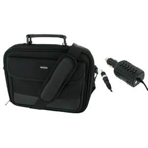 2n1 Combo - Acer Aspire One AO751h-1346 11.6-Inch Netbook Carrying Bag Case with 12v Car Charger (Classic Series - Black)