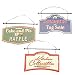 Metal Food Signs Christmas Ornaments Set of 3