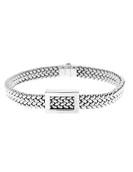14KT White Mesh Flat 8mm Bracelets Length = 7.5
