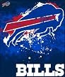 Buffalo Bills 50"x60" Fade Style Royal Plush Raschel Throw Blanket - Football Sports Merchandise