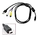 MPF Products Replacement USB & RCA AV Audio Video Cable Lead Cord for Olympus C-5500 Sport Zoom, C-7000, D-425, D-435, D-545, D-595, D-630, SP-310, SP-320, SP-350, SP-500UZ, SP-510UZ, SP-550UZ, SP-560UZ, SP-565UZ, SP-570UZ, SP-588UZ, SP-590UZ, SP-610UZ, SP-700, SP-800UZ, SZ-10, SZ-20, SZ-30, TG-810, Verve, Verve S, Mini & Mini S Digital Cameras CB-USB5 CB-USB6 CB-AVC5