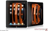 iPad Skin - 2010 Chevy Camaro Orange - Black Stripes on Black - fits Apple iPad by WraptorSkinz