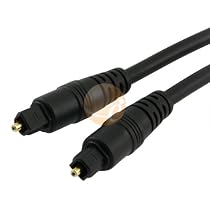 12 Ft / 3.7 m Digital Optical Audio TosLink Cable for Pro Audio cards / MiniDisk players and recorders / Xbox 360<br />
From eforcity<br />
