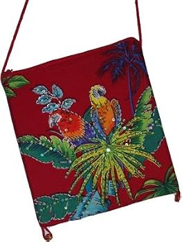 Passport Purse-Parrots On Red