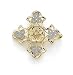 Jewelry : 14k Two-Tone Fancy Cross Pin