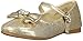 Dream Pairs ANGEL-22 Mary Jane Front Bow Heart Rhinestone Buckle Ballerina Flat (Toddler/ Little Girl) New, Gold, 9 M US Toddler