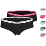 PUMA Damen Basic Hipster Slip 2er 4er...