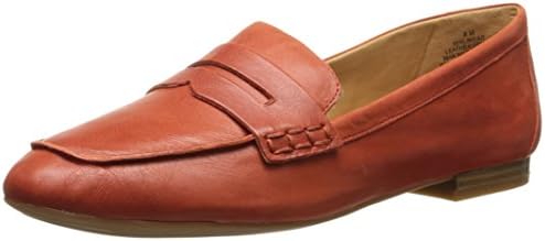 Nine West Women's Linear Leather Penny Loafer,Orange,11 M US