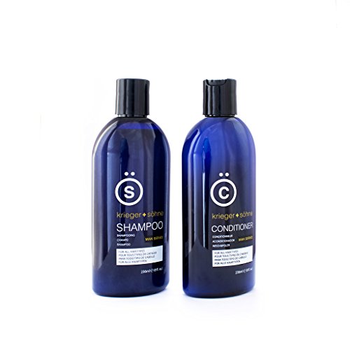 K + S Salon Shampoo and Conditioner Set for Men, Hair Loss, Dandruff, and Dry Scalp - 8 Ounce