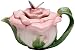 Cosmos Gifts, Butterfly on Rose Teapot, Ceramic, 5-1/2 Inches High