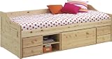 Steens 75600319 Liege Melanie mit Unterbau 90 x 200 cm Kiefer massive, natur lackiert
