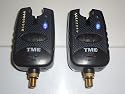 2 x Carp Fishing Bite Alarms - Bright Blue Running LED's, Dropbacks, Waterproof, latch light