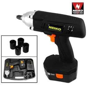 Heavy Duty Cordless 24-Volt 1/2" Impact Wrench - 200 ft-lbs