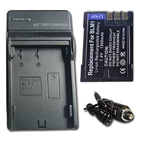 CHARGER+BATTERY for Olympus Digital EVOLT E-500 Camera by SIB