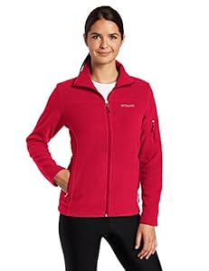 Columbia Women's Fast Trek II Full Zip Fleece Jacket, Red Orchid, X-Large