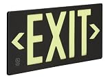 Glo Brite 7060-B 8-3 2-by-15.375-Inch Single Faced Eco Exit Sign with Frame, Black