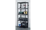 5 Tier Galaxy Black Plastic Shelving.