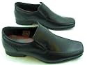 Ikon Mens Lizard Men Formal Black Slip On Leather Loafers.