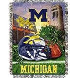 Michigan Wolverines Woven Tapestry NCAA Throw (Home Field Advantage) by Northwest (48x60)