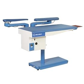 Reliable Rectangular Vacuum Pressing Table with Double Cast Arms and Heated Sleeve and Utility Bucks