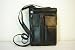 Leather Crossbody Handbag/Purse Organizer With Cell Phone Holder ~ Black In Color
