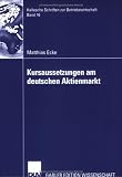 Produkt-Bild: Kursaussetzungen am deutschen Aktienmarkt (Hallesche Schriften zur Betriebswirtschaft)