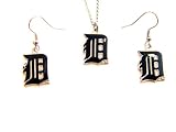 Detroit Tigers Necklace and Dangle Earring Charm Set MLB