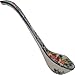 Polish Pottery Ceramika Boleslawiec,  1025/238, Ladle Small, 2 1/2 by 7 Inches long - Capacity of 3 Teaspoons, Royal Blue Patterns with Red Cornflower and Blue Butterflies Motif