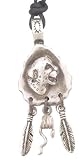 Southwestern Style Cougar Arrowhead Pewter Pendant Necklace