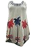 Beach Coverups- Ivory Palm Tank Dress Caftan Dress / Cover Up