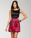 bebe Two Tone Paint stroke Bubble Dress