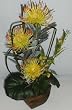 20" Silk/Latex Protea Arrangement (yellow)