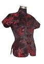 Black Chinese Satin Lady Blouse