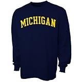 Michigan Wolverines Navy Vertical Arch Long Sleeve T-shirt
