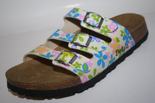 Betula Licenz by Birkenstock Woogie 542763 Pantolette, EU 37 Mehrfarbig (Crazi Flower Beig)