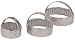 Faringdon Stainless Steel Carded 5,6.5, 7.5cm Crinkled Cutter Set