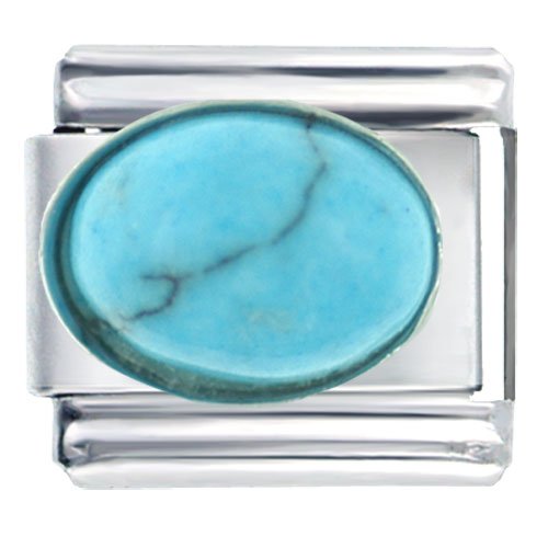 Turquoise Birthstone Italian Charms Bracelet Link